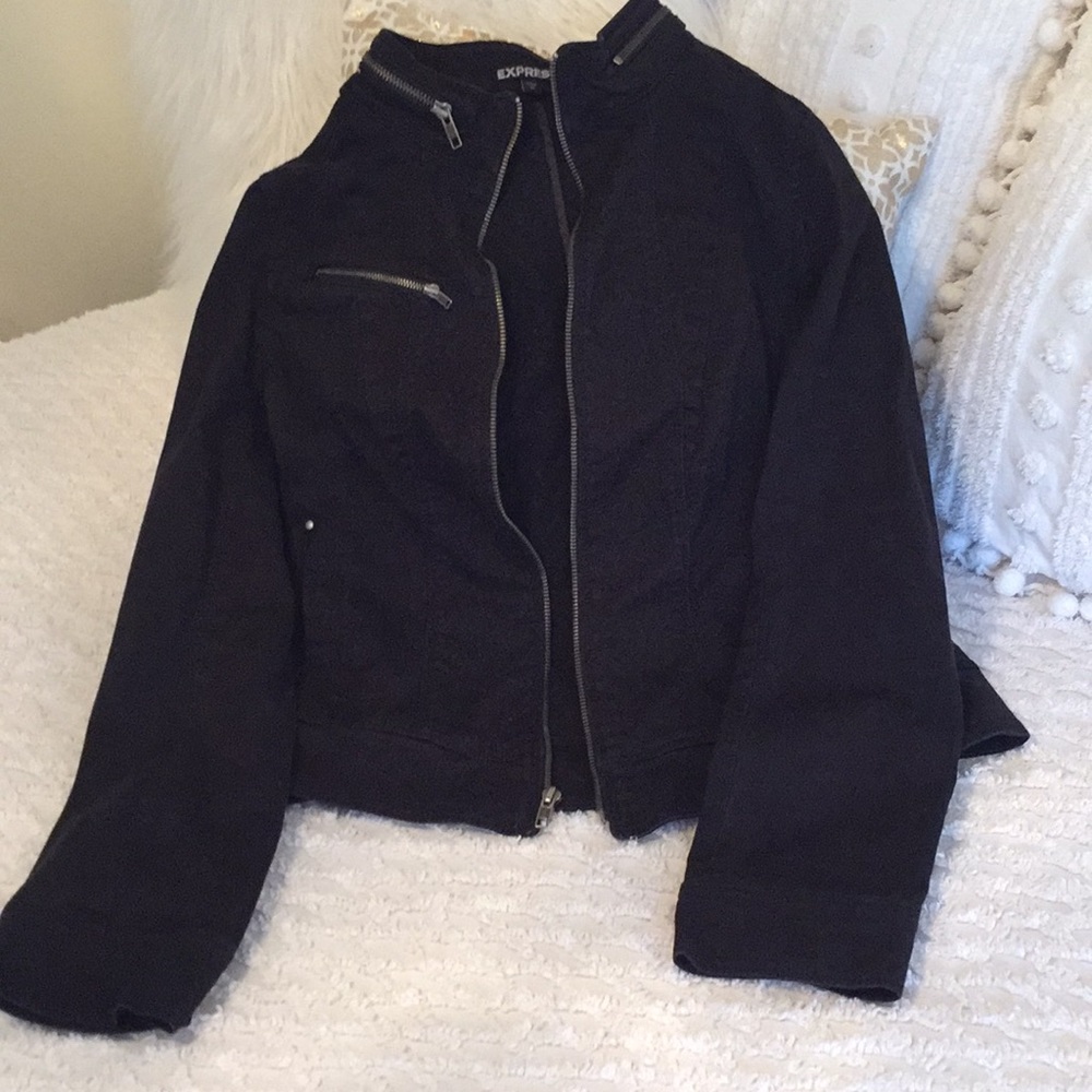 Express Black Bomber Jacket (Size 10)